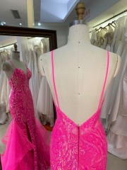 Ladies Evening Dresses Beads Fancy Sequins Boning Prom Gowns Luxe Evening Christmas Part Dress for Girl