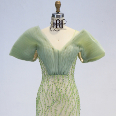 2026 Chic Luxury Sage Green Mermaid Evening Dresses Elegant Off the Shoulder Style for ARABIC Formal Party Gowns