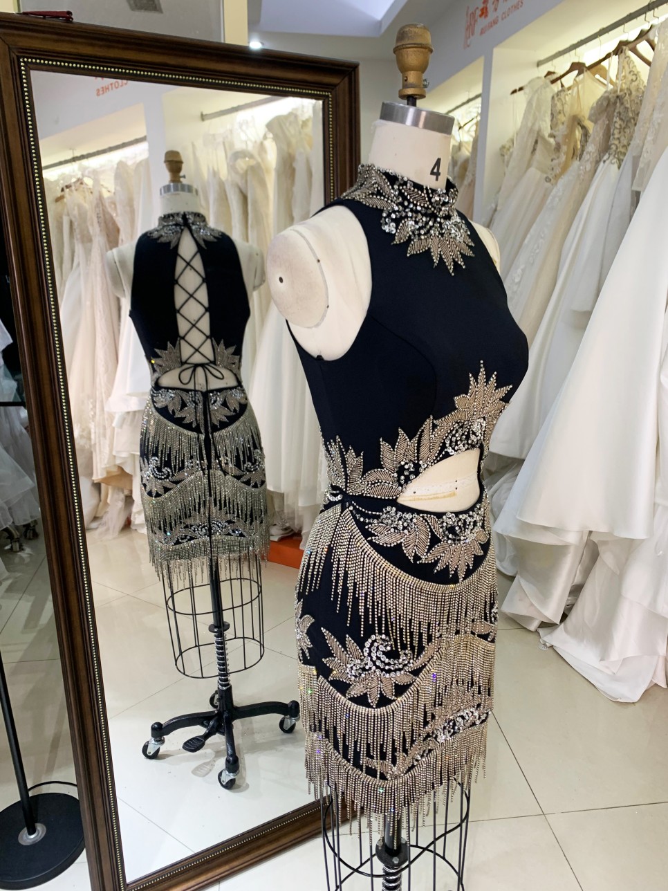 Short Sexy Evening Dress Sequins Boning Prom Gowns Luxe Evening Christmas Part Dress for Girl