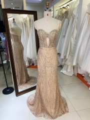 Trending Products Chic Glamorous Evening Dress Boning Prom Gowns Luxe Evening Christmas Part Dress for Girl