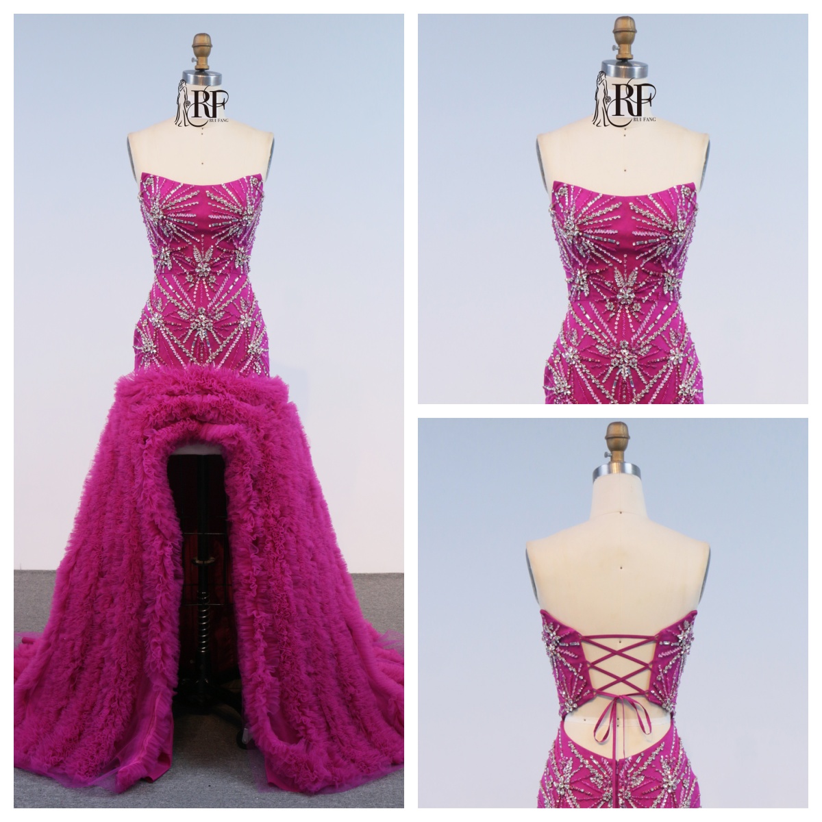 Elegant Short Front Long Back Evening Dress for Ladies Fancy Sequin Boning Prom Gowns Luxe Evening Christmas Part Dress for Girl