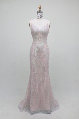 Luxury African Evening Dresses Fancy Sequins Boning Prom Gowns Luxe Evening Christmas Part Dress for Girl