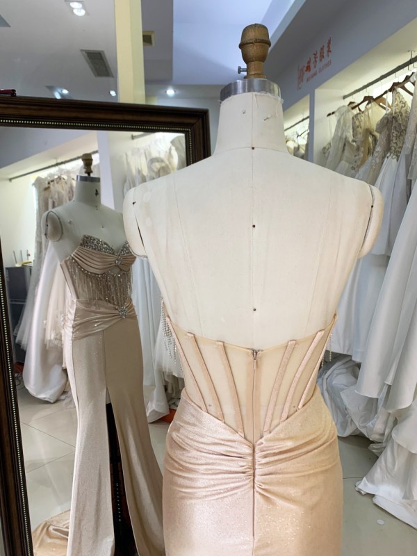 Trending Products 2026 New Arrivals Fancy Sequins Boning Prom Gowns Luxury Evening Dresses for Women