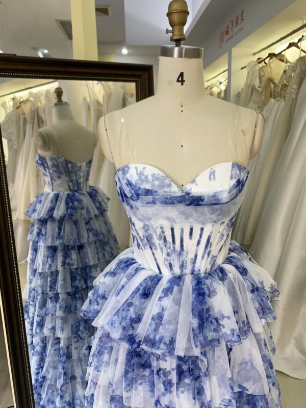 Trending Products Elegant Evening Party Dresses for Women Ruffle Flower Evening Christmas Part Dress for Girl