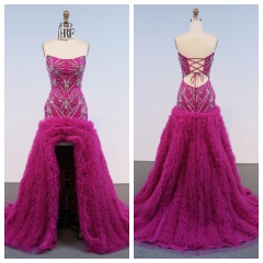 Elegant Short Front Long Back Evening Dress for Ladies Fancy Sequin Boning Prom Gowns Luxe Evening Christmas Part Dress for Girl