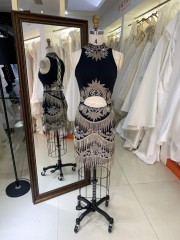 Short Sexy Evening Dress Sequins Boning Prom Gowns Luxe Evening Christmas Part Dress for Girl