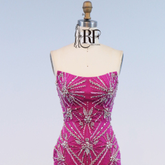 Elegant Short Front Long Back Evening Dress for Ladies Fancy Sequin Boning Prom Gowns Luxe Evening Christmas Part Dress for Girl