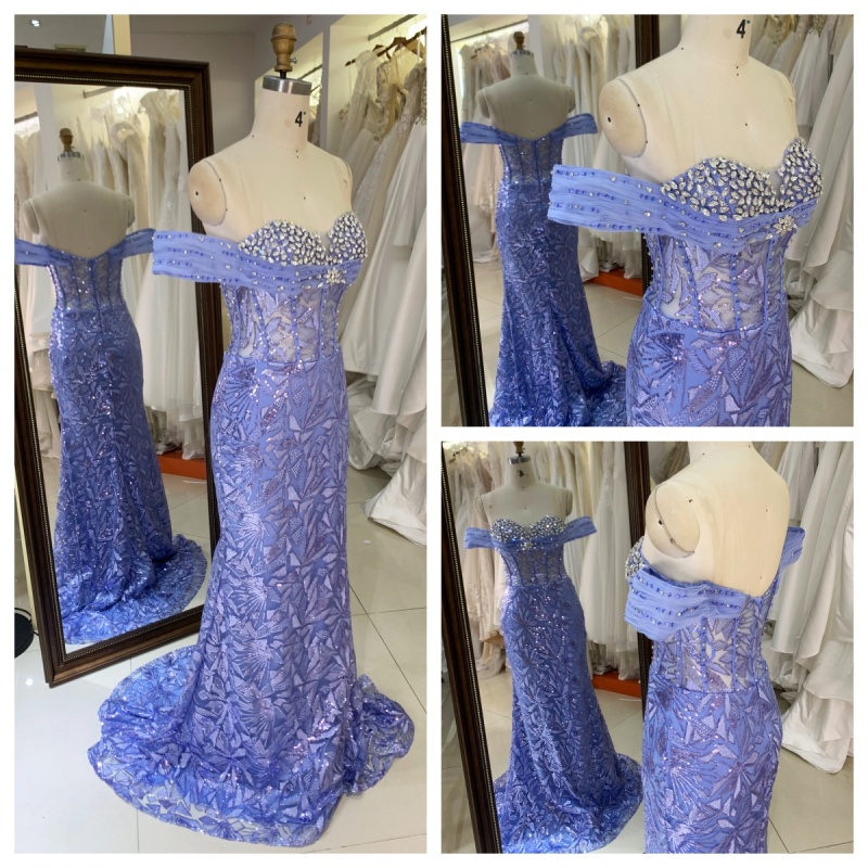 Luxury Evening Dresses for Women's Parties Sequins Boning Prom Gowns Luxe Evening Christmas Part Dress for Girl