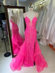 Ladies Evening Dresses Beads Fancy Sequins Boning Prom Gowns Luxe Evening Christmas Part Dress for Girl