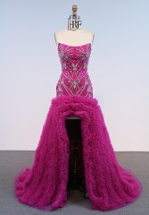 Elegant Short Front Long Back Evening Dress for Ladies Fancy Sequin Boning Prom Gowns Luxe Evening Christmas Part Dress for Girl