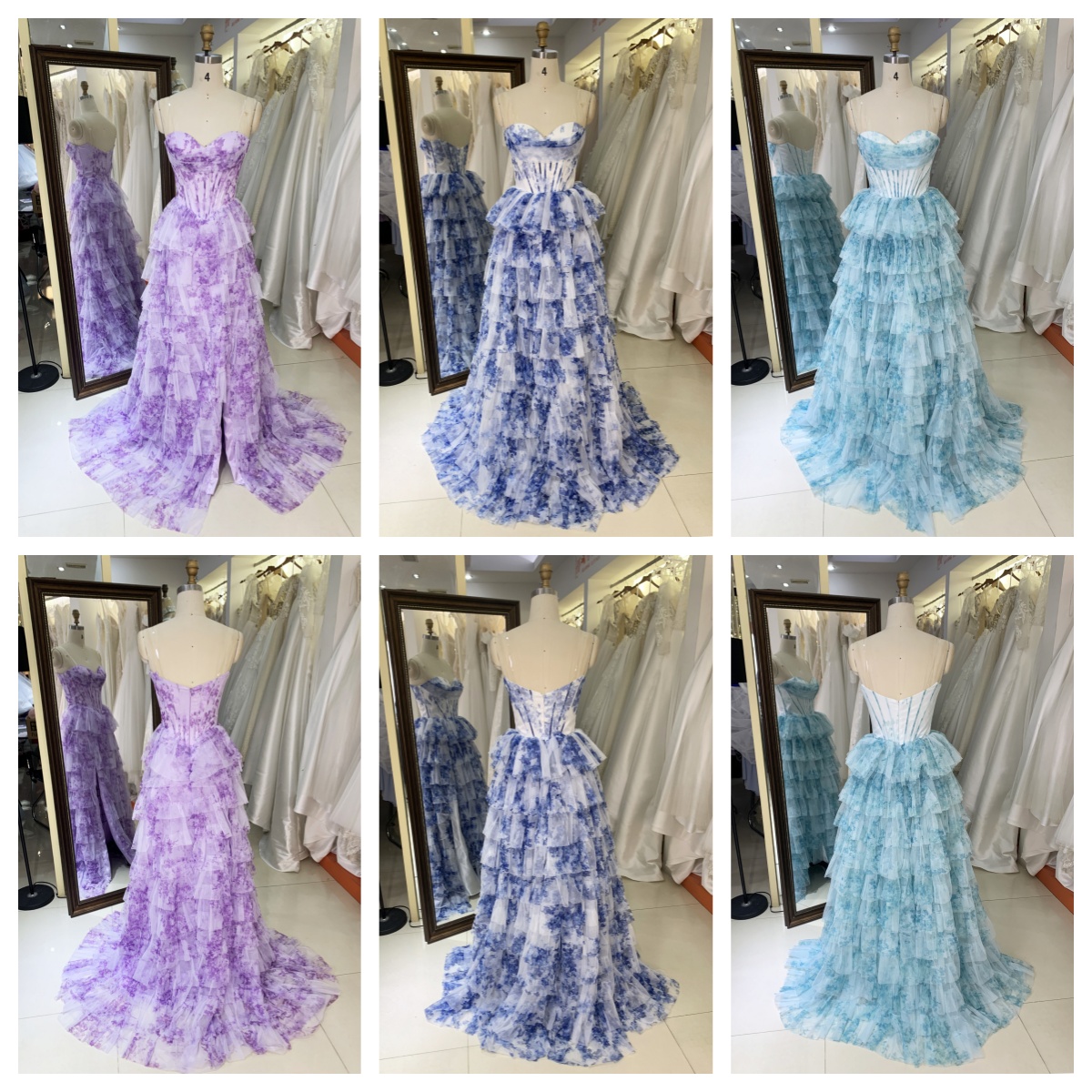Trending Products Elegant Evening Party Dresses for Women Ruffle Flower Evening Christmas Part Dress for Girl