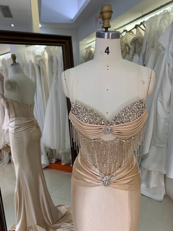 Trending Products 2026 New Arrivals Fancy Sequins Boning Prom Gowns Luxury Evening Dresses for Women