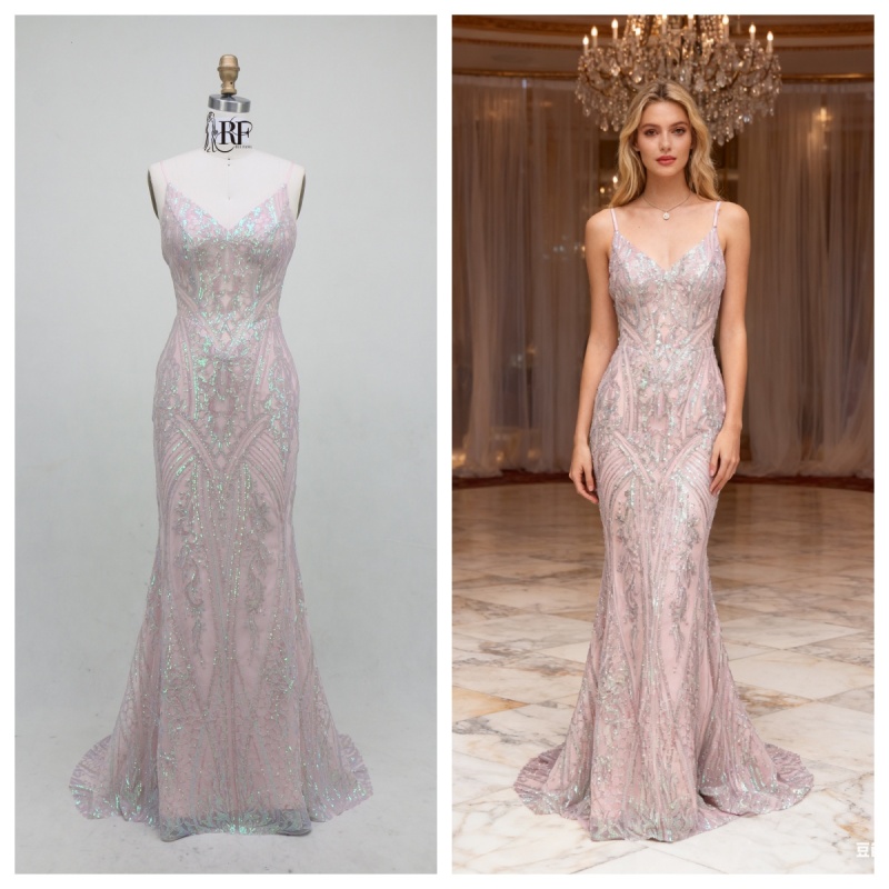 Luxury African Evening Dresses Fancy Sequins Boning Prom Gowns Luxe Evening Christmas Part Dress for Girl