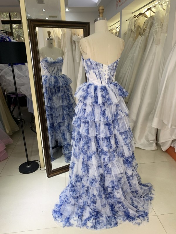 Trending Products Elegant Evening Party Dresses for Women Ruffle Flower Evening Christmas Part Dress for Girl