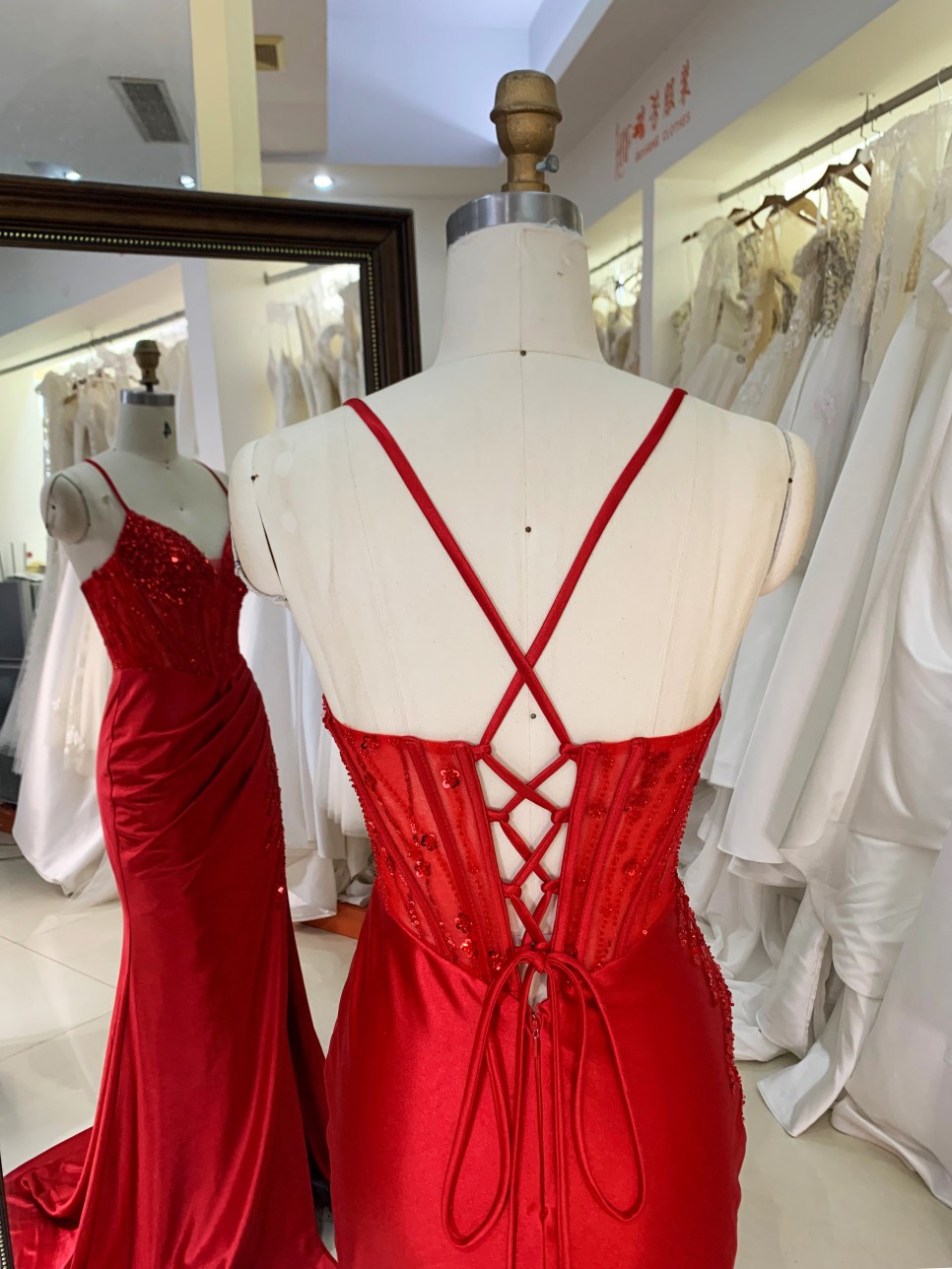 2026 Trending Products New Arrivals Fancy Sequins Boning Prom Gowns Elegant V-neck Evening Part Dress for Girl