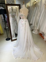 2026 High Quality Mermaid Tulle Floral Lace Floor-Length Luxury Prom Dress White Shoulder Evening Party Sweep Train