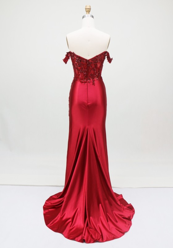 Red Evening Dresses Luxury Fancy Sequins Boning Prom Gowns Luxe Evening Christmas Part Dress for Girl