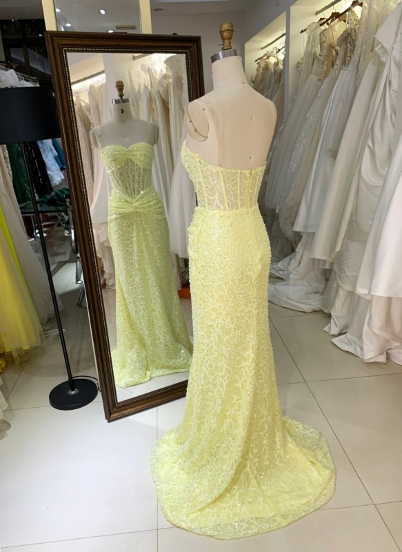 Fashion Mermaid Elegant Evening Prom Dress Beaded With Sequined Dress for Women Elegant Floor-length Dress