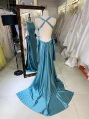 2026 Slit Gown Butterfly Evening Dresses Backless New Satin Dresses with Special Designs for Women