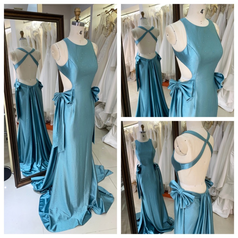 2026 Slit Gown Butterfly Evening Dresses Backless New Satin Dresses with Special Designs for Women