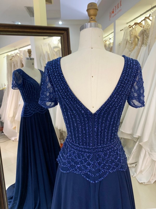 2026 Chaozhou Elegant New Boning Party Long Gown with Prom Dresses Elegant Wholesale Navy Blue Prom Dresses