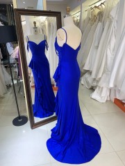 2026 Chaozhou Elegant New Boning Party Long Gown with Prom Dresses Elegant Wholesale Anti-Static Blue Evening Prom Dress