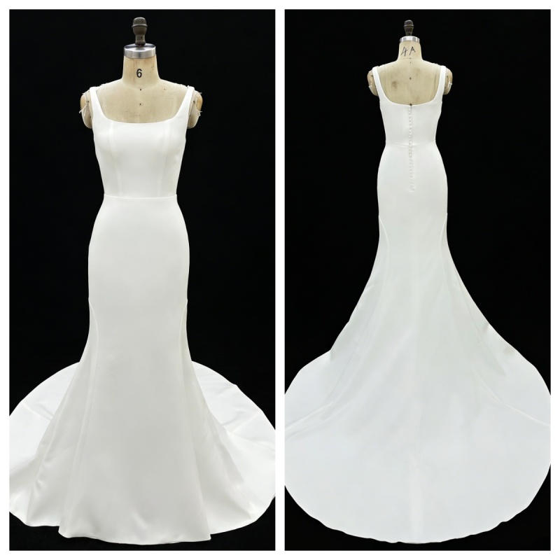 2026 Elegant Simple Design Bridal Floor-Length Wedding Gown Classic for Brides
