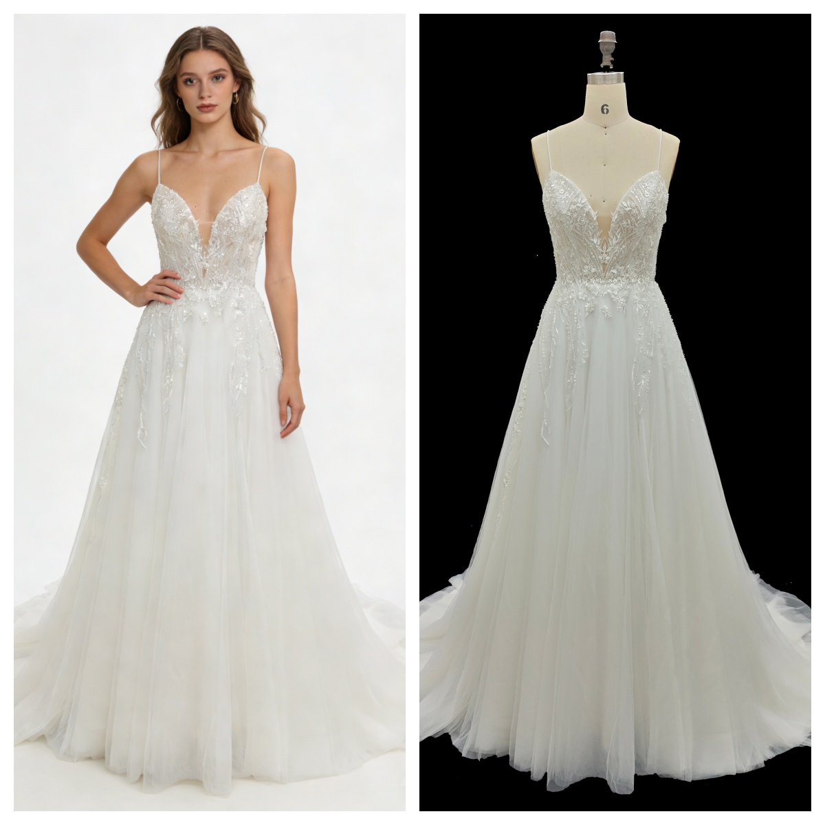 Wedding Dresses for Brides a Line Fashion Design with Lace up Back Sleeveless Embroidery Bridal Floor-Length Wedding Gown