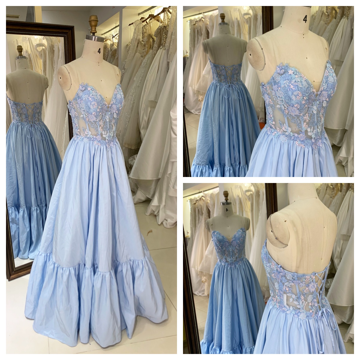 2026 Factory Wholesale Elegant Long Prom Dresses with Embroidery Flowers Evening Dresses Floor-length Evening Party Dress