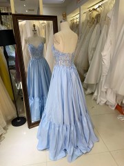 2026 Factory Wholesale Elegant Long Prom Dresses with Embroidery Flowers Evening Dresses Floor-length Evening Party Dress