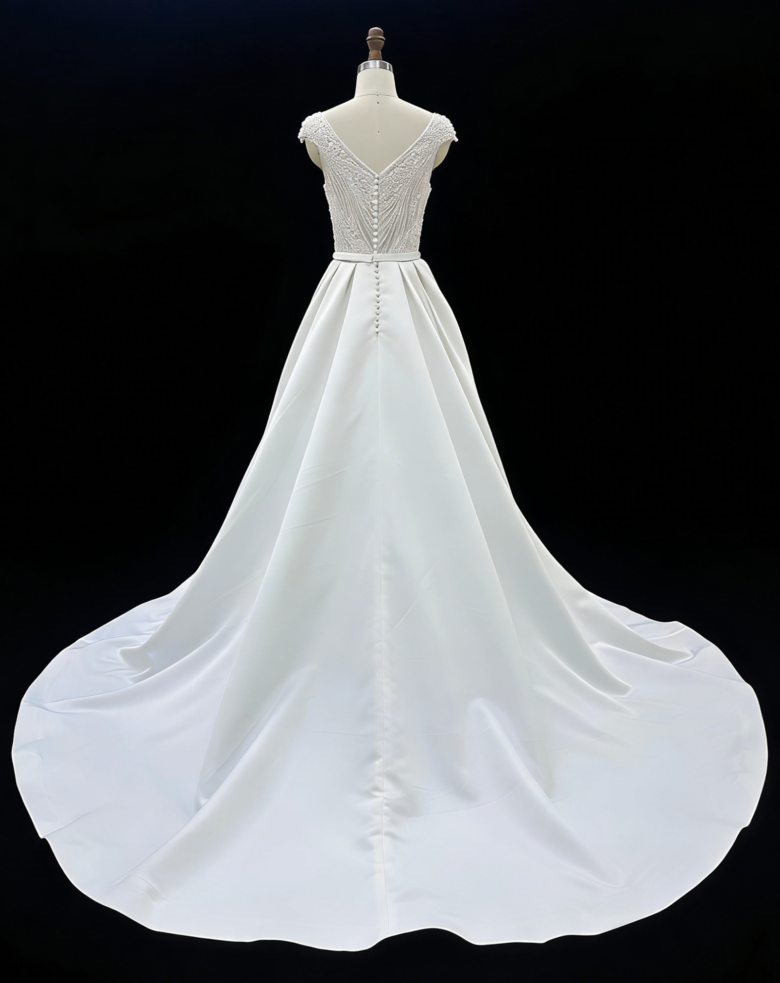 Wholesale White Satin A-Line Zipper-Up Back Bridal Dress with Natural Waistline Embroidery Party Style for Wedding