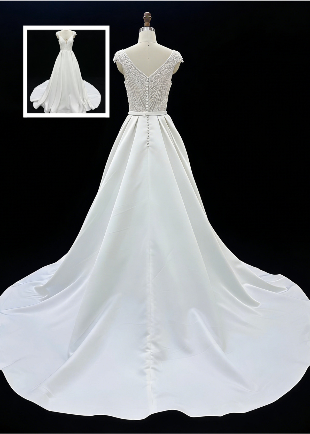 Wholesale White Satin A-Line Zipper-Up Back Bridal Dress with Natural Waistline Embroidery Party Style for Wedding