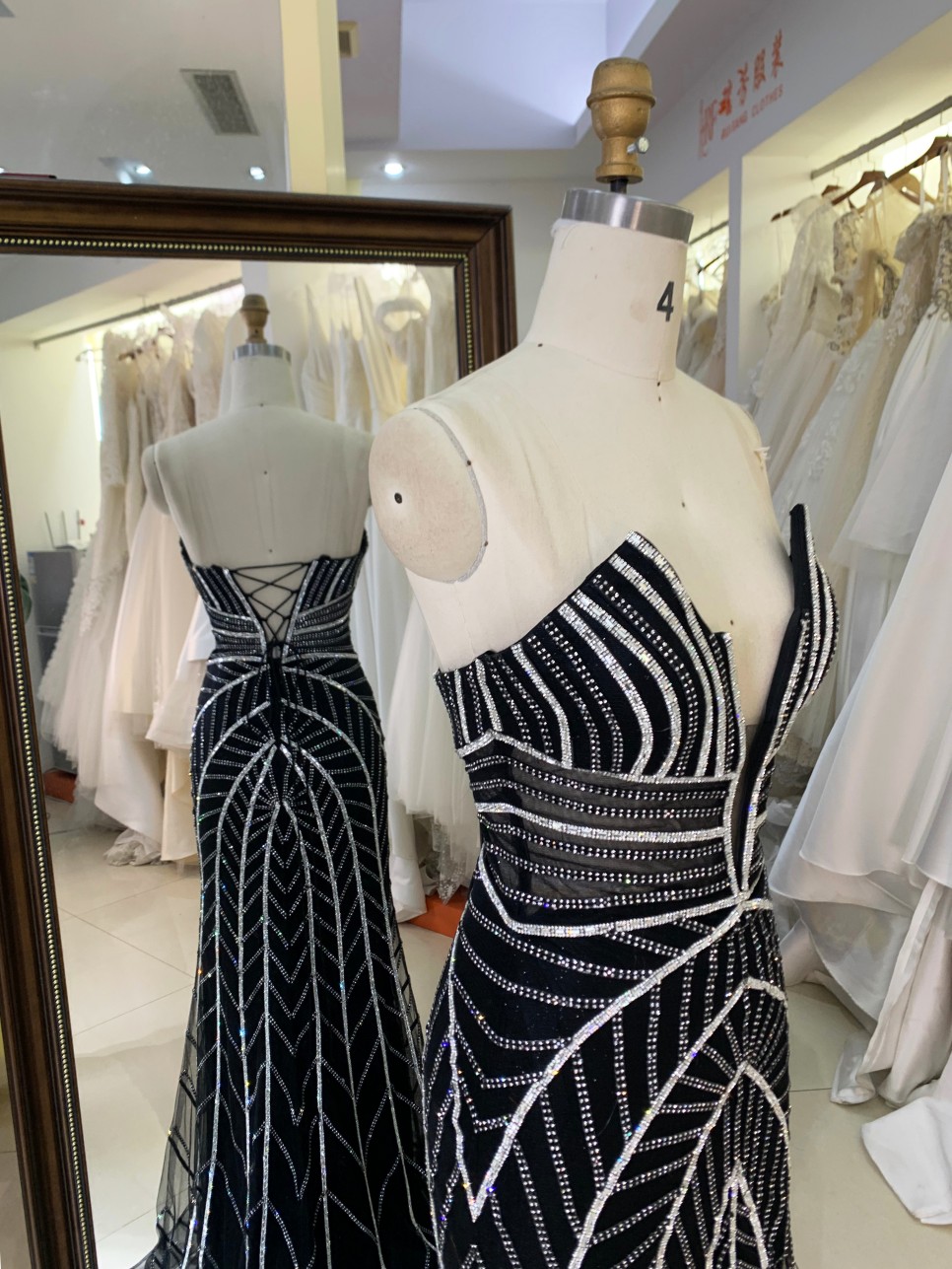 Wholesale Shiny Satin Fabric Sexy Evening Party Dress with High Slit Clubwear Evening Long Party Dress