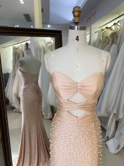 New Luxury Chain Beading Prom Dresses Princess Black Long Gowns Evening Dresses Women Dress Prom