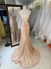 New Luxury Chain Beading Prom Dresses Princess Black Long Gowns Evening Dresses Women Dress Prom