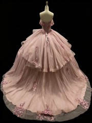 2026 Quinceanera Dresses Flower Beading Lace Crystal Sweetheart Vestidos De 15 Anos Birthday Party Prom