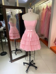 Premium A-Line Rhinestone Short Homecoming Dress Sweetheart Bow Evening Gown High Quality for Boutique Wholesaler