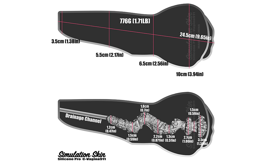 Silicone-Masturbation-Cup-Sex Toy-C-Vagina-911-Cinnamon