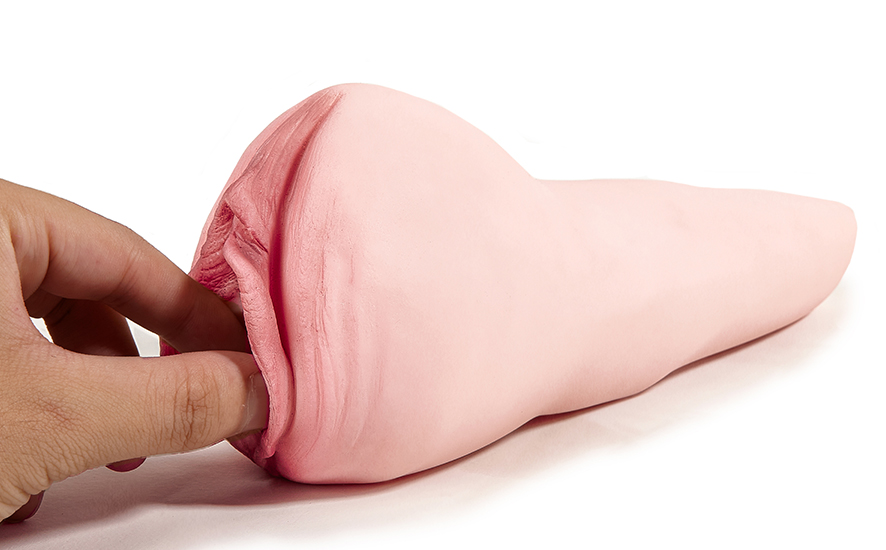 Silicone-Masturbation-Cup-Sex Toy-M-Vagina-153-Cinnamon