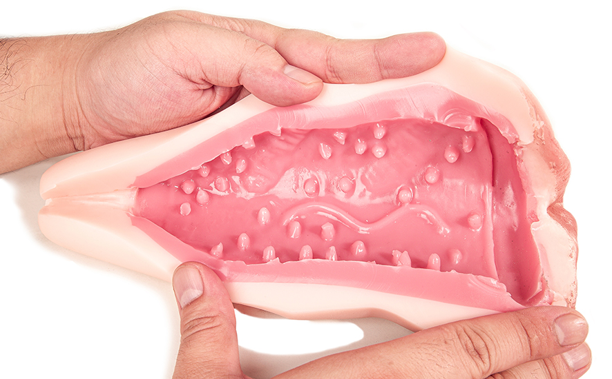 Silicone-Masturbation-Cup-Sex Toy-M-Vagina-153-Cinnamon