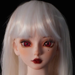 Long white silver hair