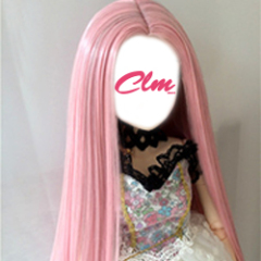 Light pink long straight hair
