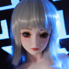 Silvery-gray-with-bangs-short-straight-hair