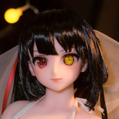 Straight black bangs hair