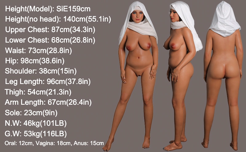 SiE159cm-silicone-sex-doll-Mouna-3D-view-and-specifications