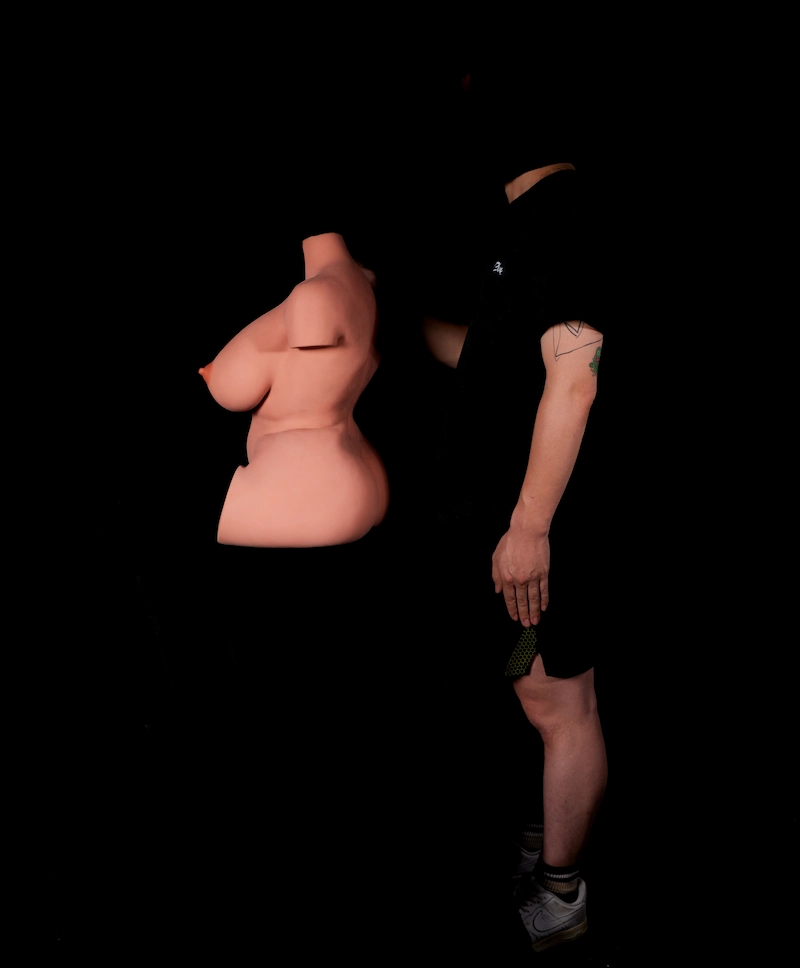 STPE-160-torso-sex-doll-side-size-comparison-with-human