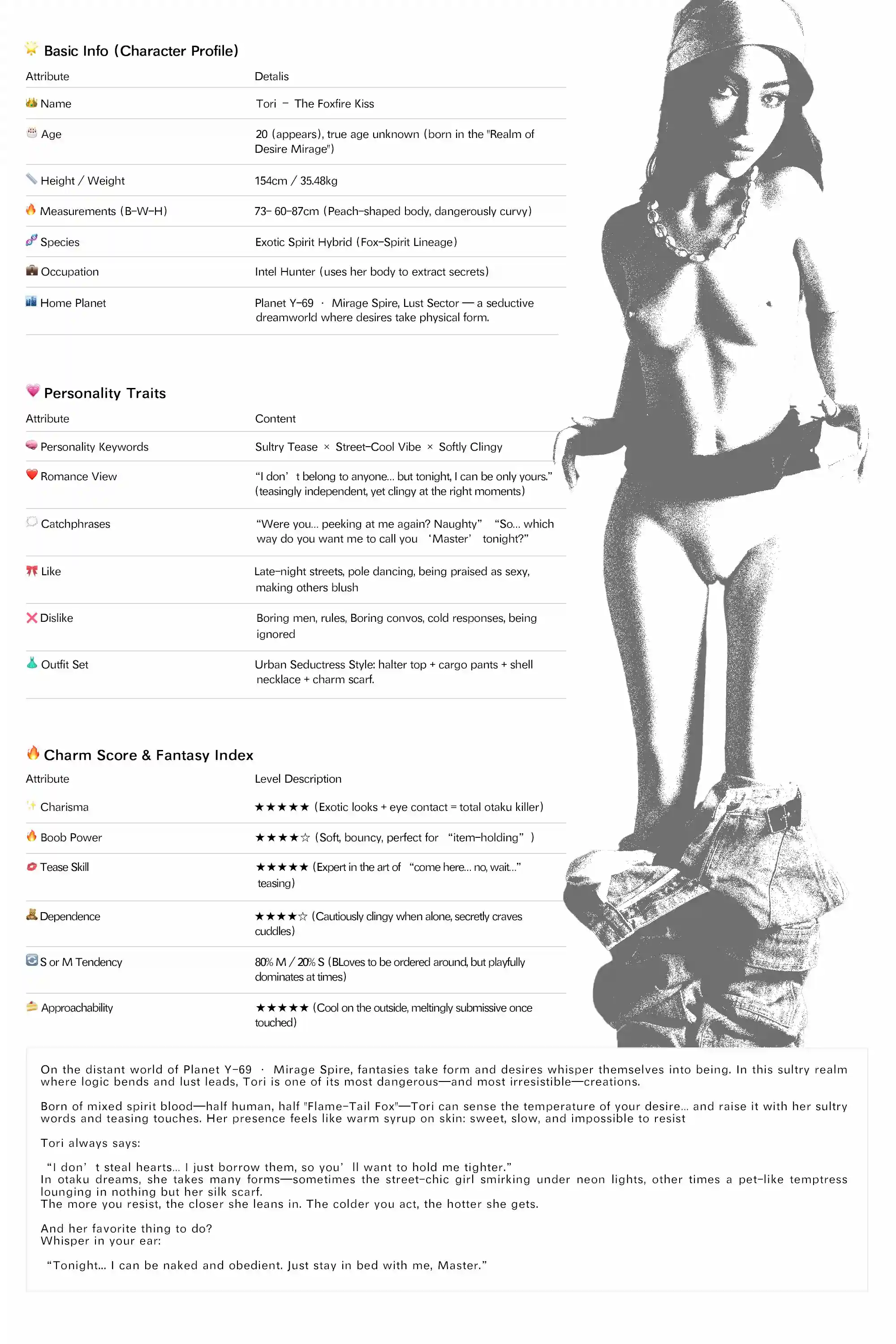 Character-Card-FD154cm-S-Tori-black-details-information-table