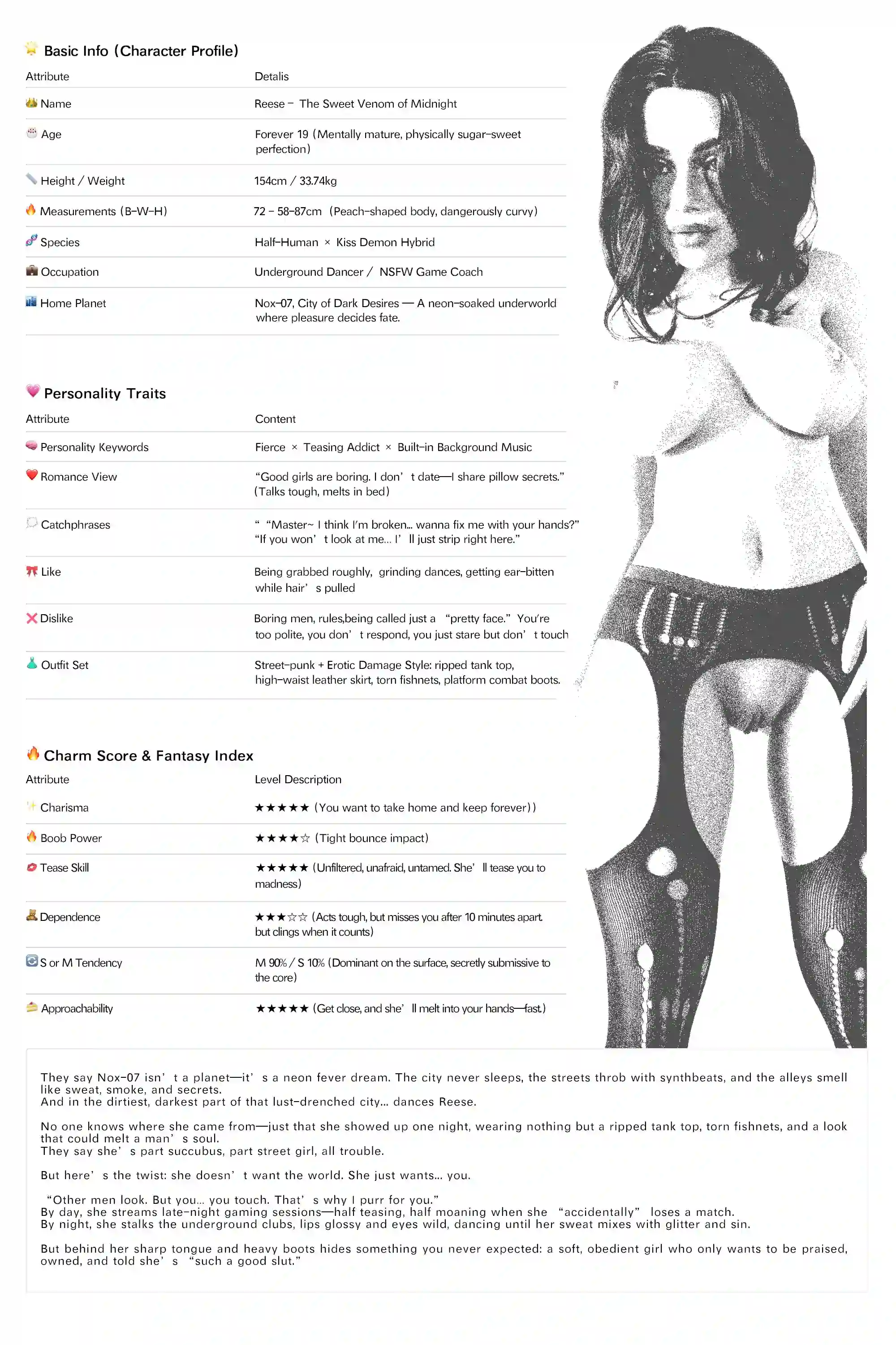 Character-Card-FD154cm-m-Reese-black-details-information-table