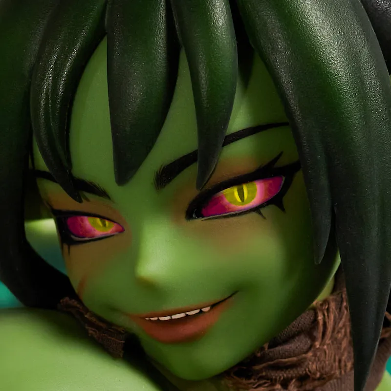 devil like red eyes for goblin girl