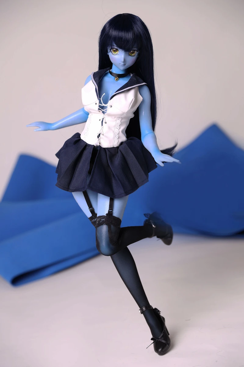 Blue-skin-mini-sex-doll-j60cm-sailor-moon-single-leg-jump